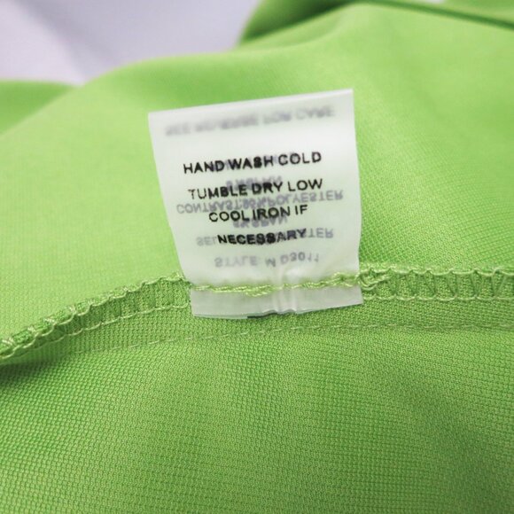 Adorable Lime Green Mod '60s Style Dress with Petal Collar by Fervour Size M - Picture 12 of 14